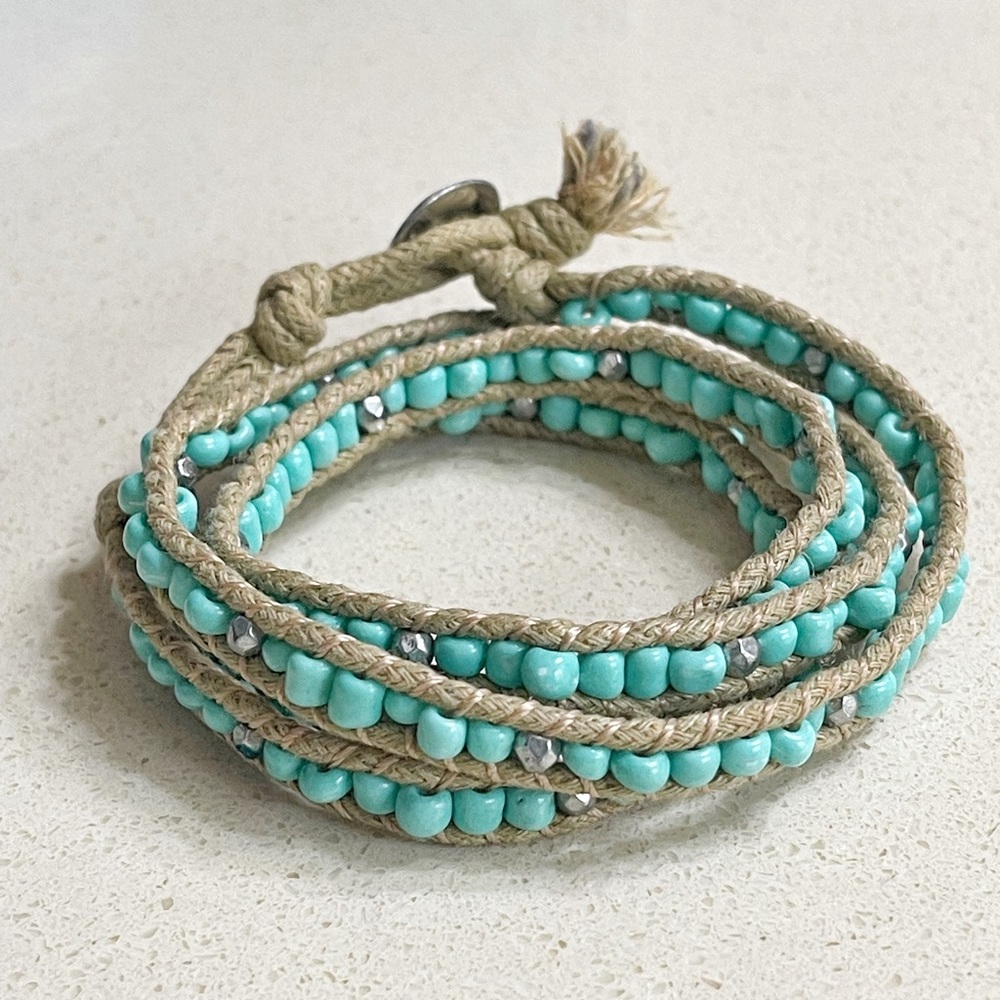 Turquoise Beaded Wrap Bracelet